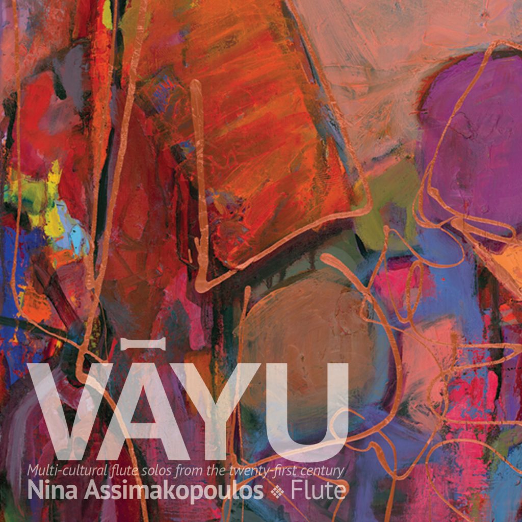 Vayu, Multi-cultural flute solos from the twenty-first century. Nina Assimakopoulos - flute cover art