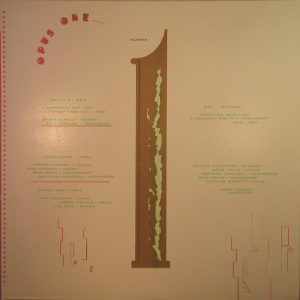 Opus One Number 1 Cover